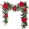 9 ft. Artificial Christmas Garland with Lights - Christmas Poinsettia